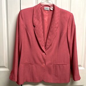 Vintage Patchington Pink Embroidered Pocket Blazer Size 14